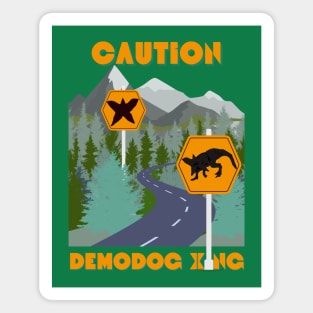 Stranger Things -  Caution, Demodog Xing Magnet